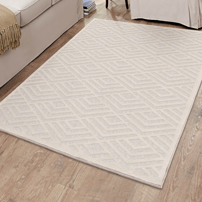 Foundry Select Hallsville Geometric OffWhite Area Rug Set Wayfair